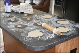 soaked tortilla shells