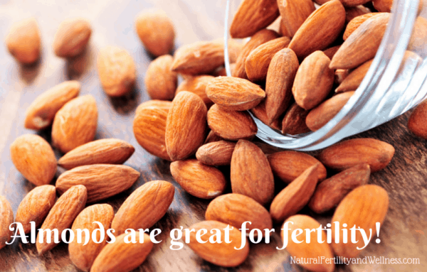 almonds are high in vitamin E and great for fertility!