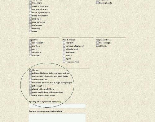 Tracking Symptoms on FertilityFlower.com