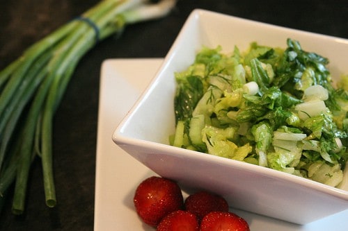 simple green salad with dill