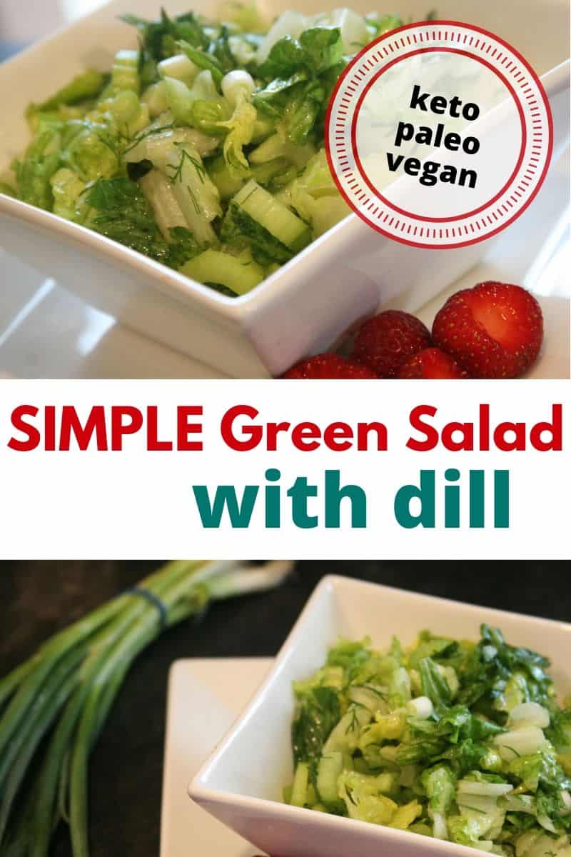 green salad with dill