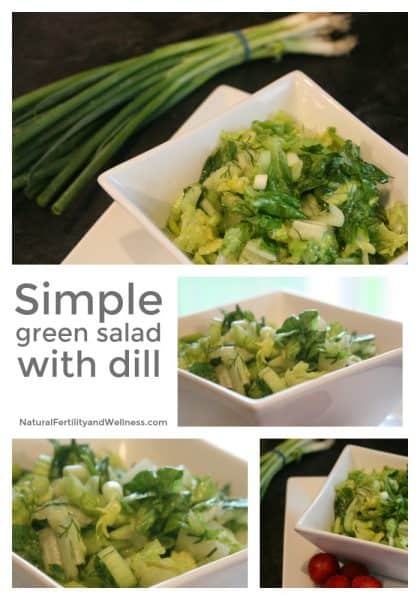 simple green salad with dill