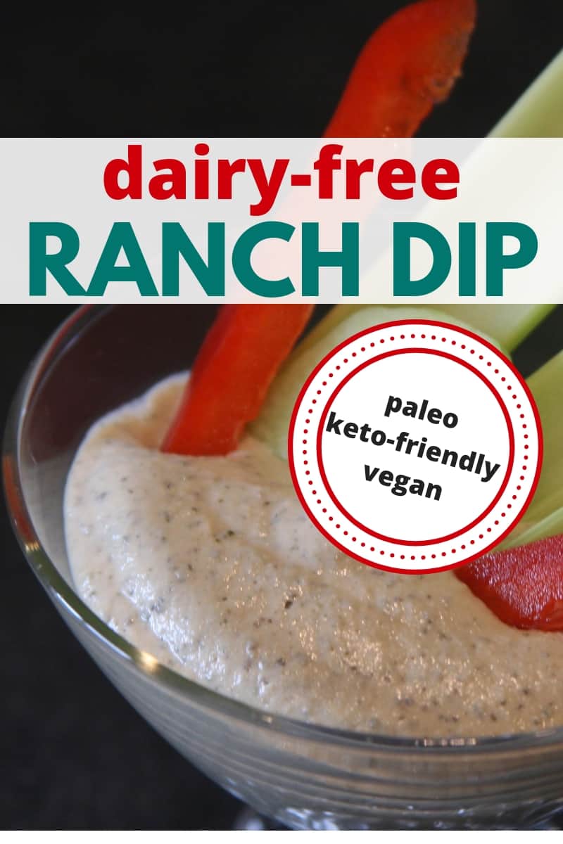 vegan ranch dip in bowl