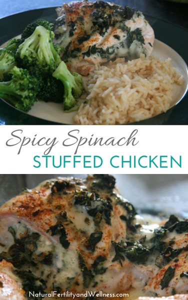 Spicy spinach stuffed chicken