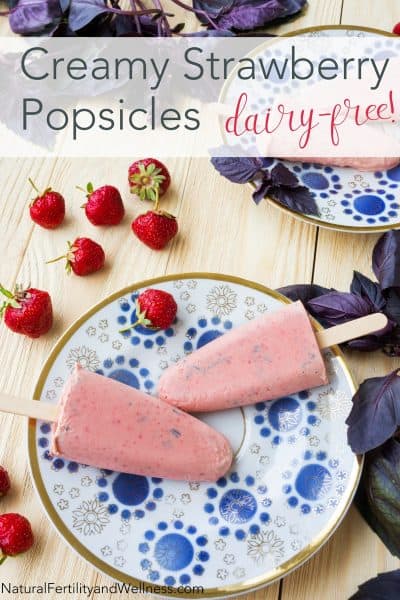 Creamy Strawberry Popsicle