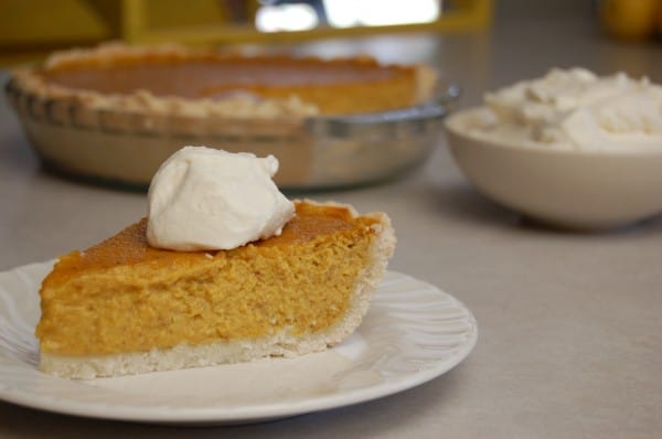 homemade gluten free pumpkin pie