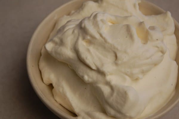 Homemade whipped cream 