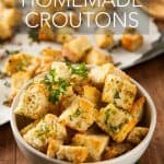 Homemade croutons