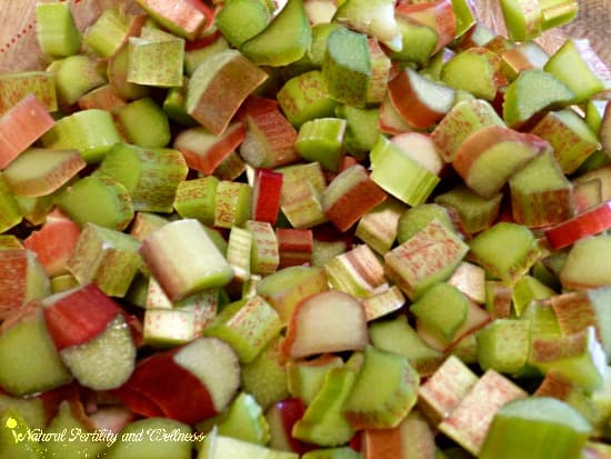  chopped rhubarb