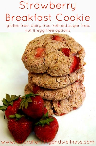 Strawberry Breakfast Cookie stack