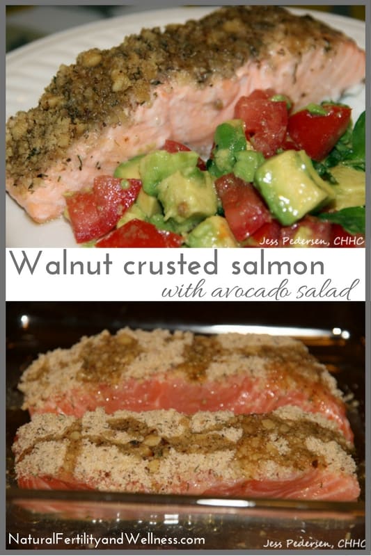 Walnut crusted salad