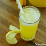 Healthy homemade peach lemonade