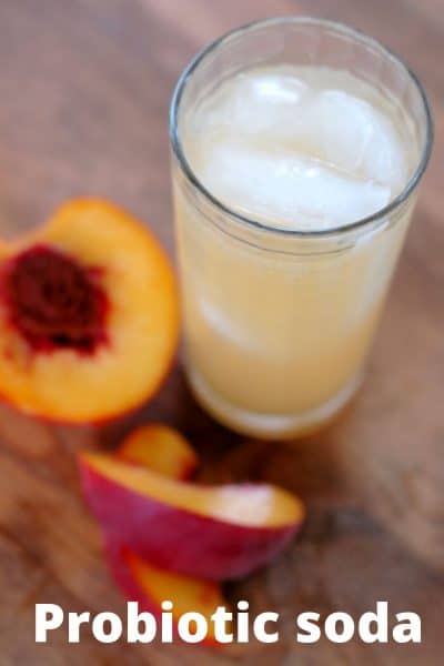 Probiotic peach soda