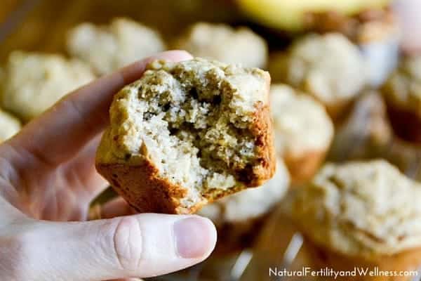 Healthy banana nut muffins