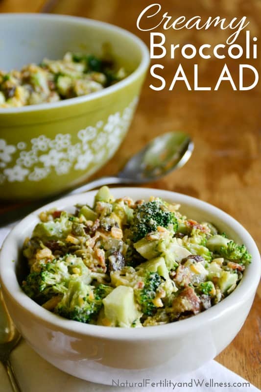 Creamy broccoli salad