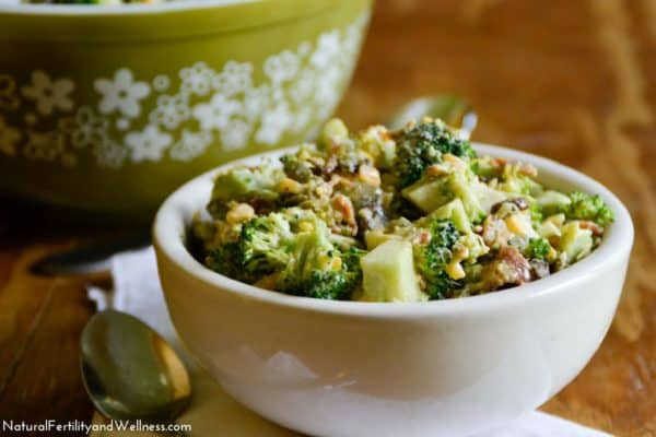 Creamy broccoli salad finished